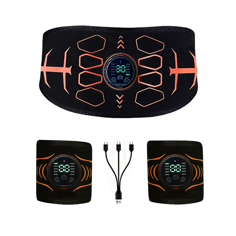 Home Gym Routine - 腹筋トレーニングベルト、スマート筋肉トレーナー、USB充電式、全身・腕用マッサージ、自宅ジム、フィットネス、ワークアウト用具