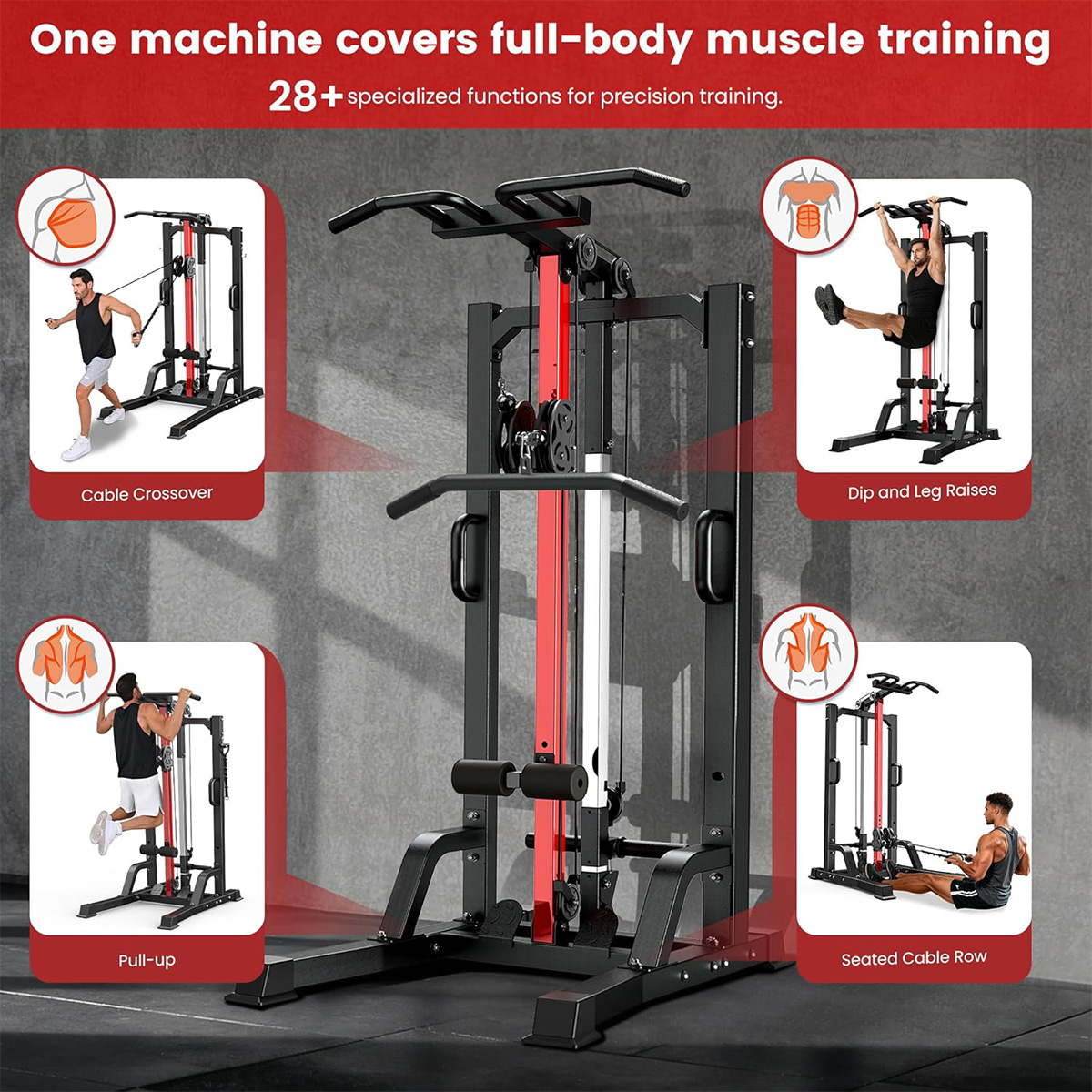 Poobooホームジムマシン - ハイ/ロープーリーシステム - All In One Gym Home Equipment のレビューと価格