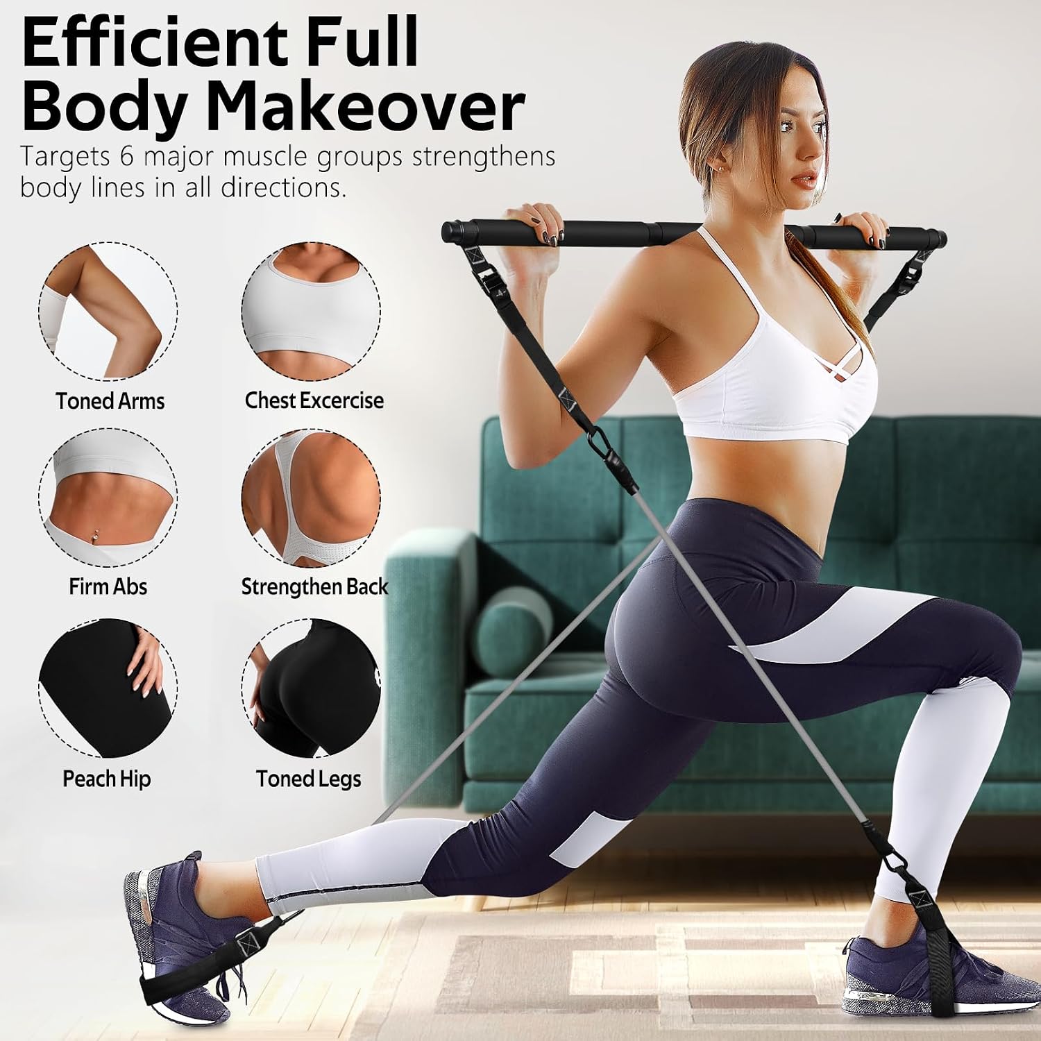 トレーニング用のレジスタンスバンドのセット,ヨガプルロープ, - Home Gym Equipment Set のレビューと価格
