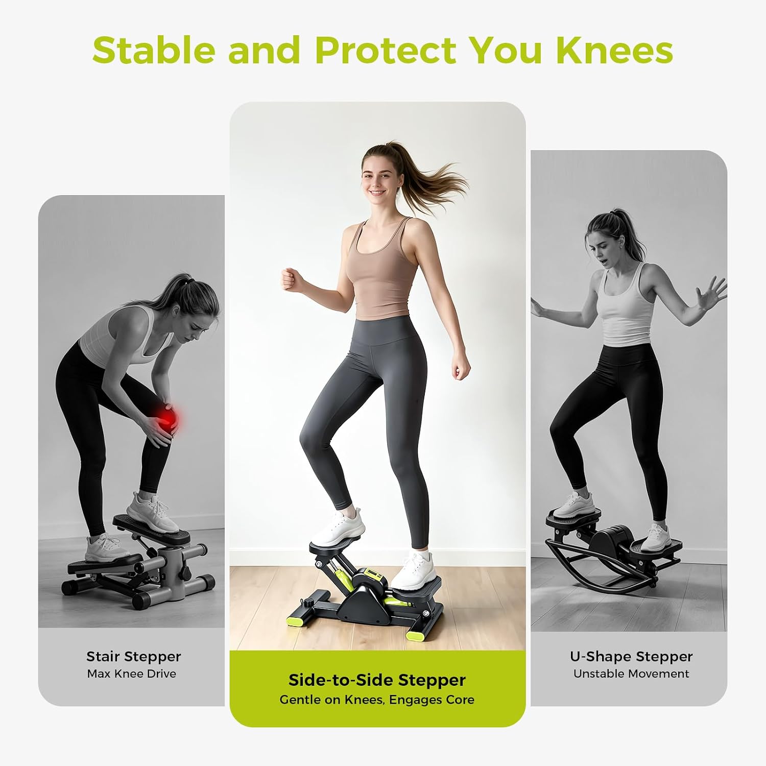 低負荷で体を動かせる油圧式ロッキングステッパー。左右に揺れる - Leg Home Gym Workout のレビューと価格