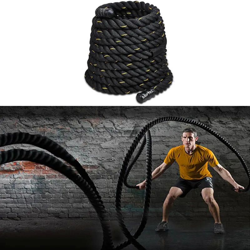 9Mフィットネス、高強度、波状構造のバトルロープ。自宅でのト - Battle Rope Heavy のレビューと価格